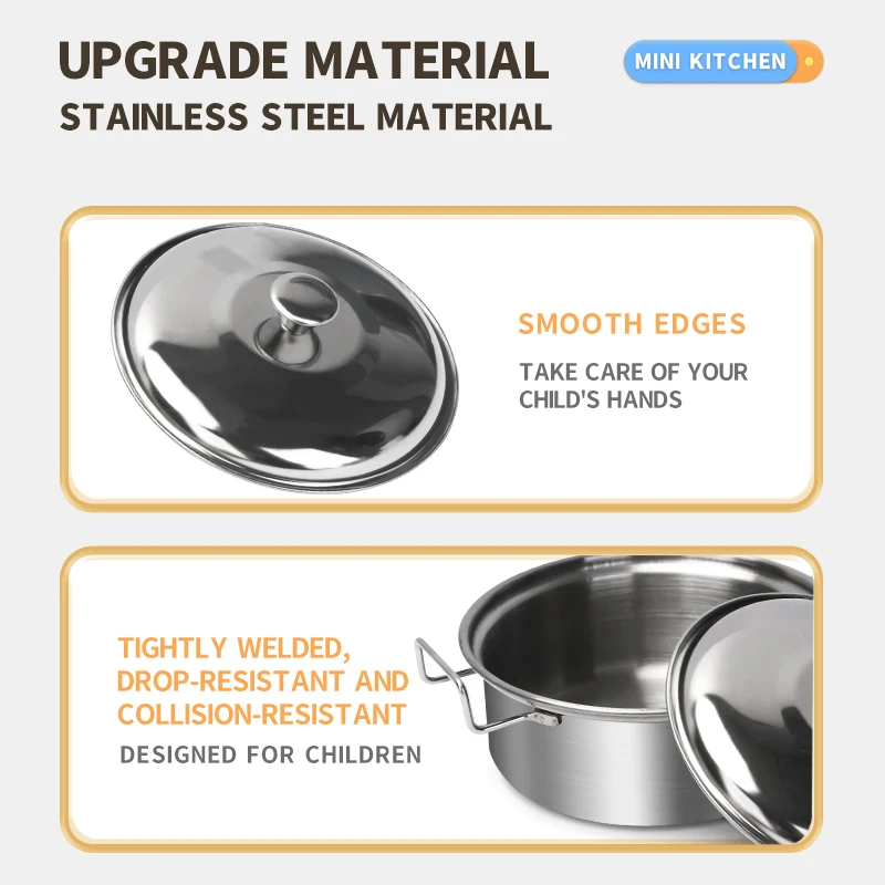 Stainless Steel Kids Kitchen T - đánh giá và giá Kids Toys Kitchen Set