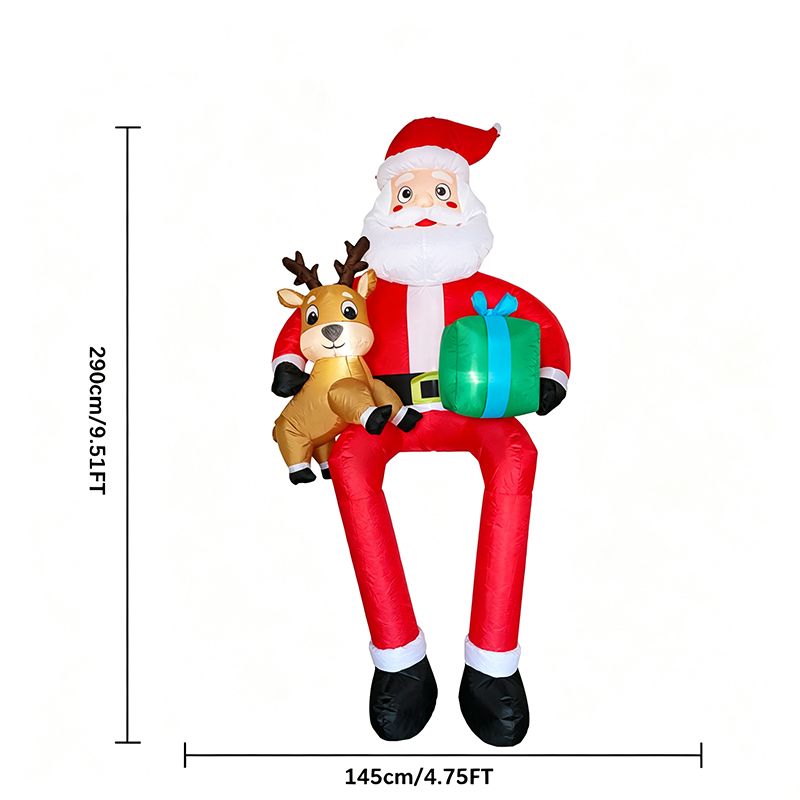9.5ft Sitting Santa Claus Xmas - đánh giá và giá Kids Yard Toys