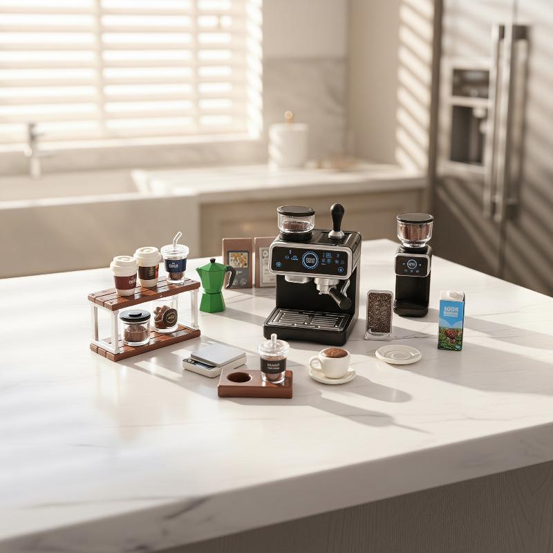 1:12 Dollhouse Miniature Coffe - đánh giá và giá Kids Toys Kitchen Set