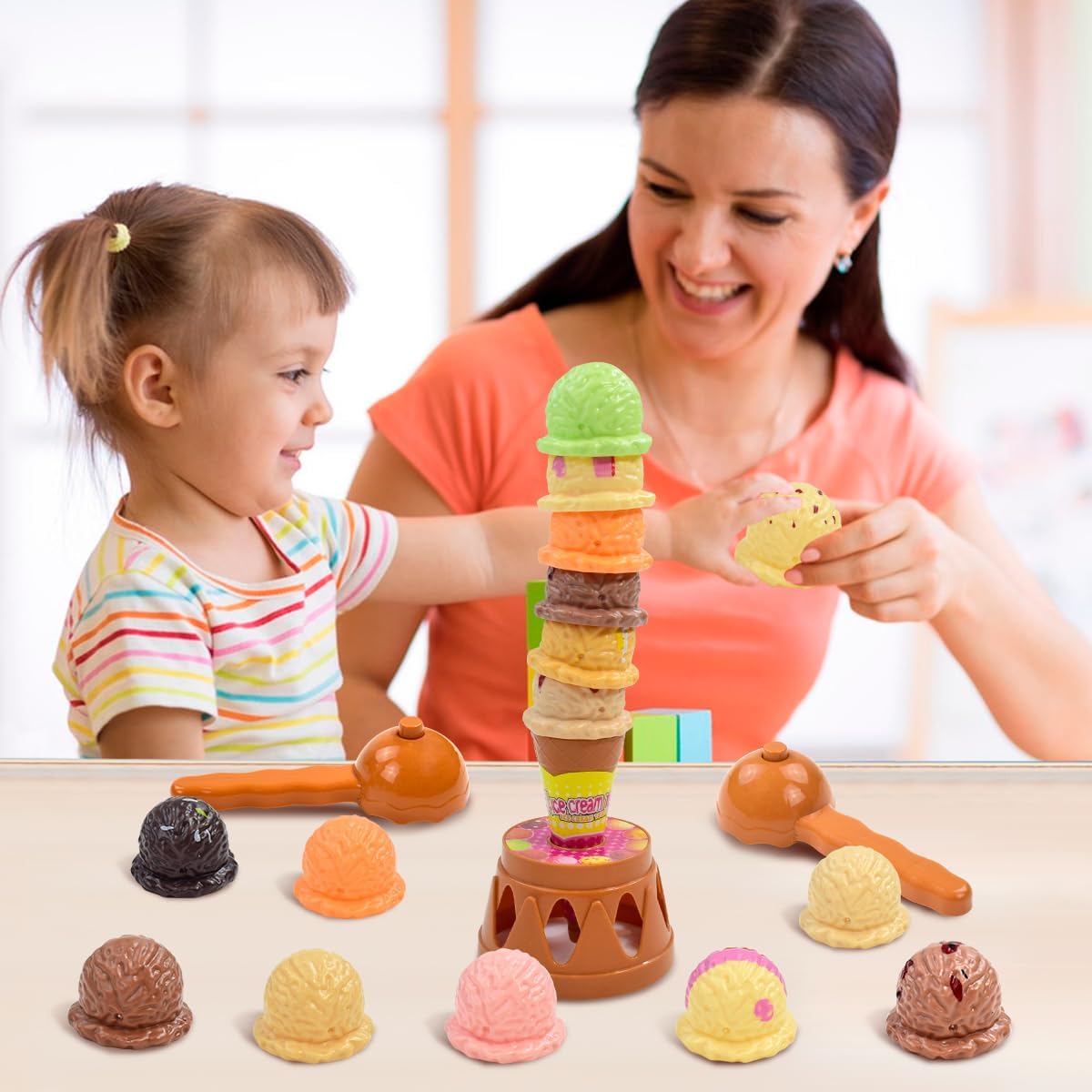 Children's Ice Cream Stacking  - đánh giá và giá Kids Toys Kitchen Set